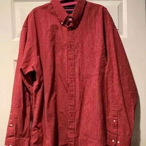 The Arrow Company Mens Red Plaid Long Sleeve Shirt size 16 1/2 34/35